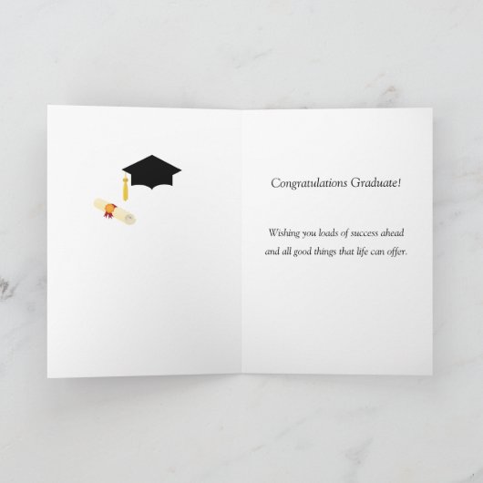 Happy Face Abschluss Card Karte (Innenseite)