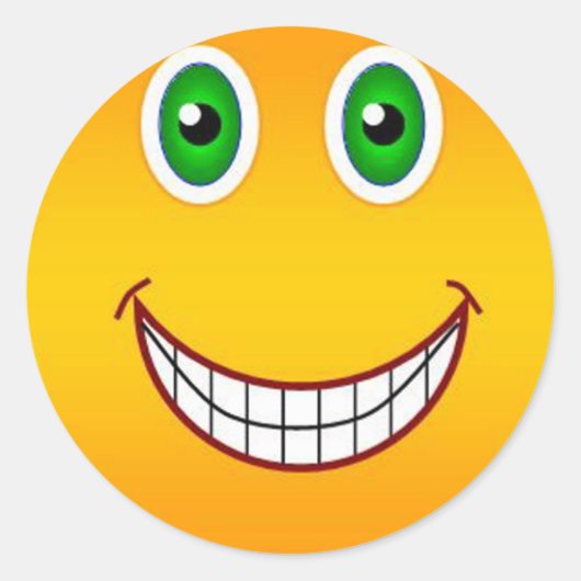 Happy-face-Aufkleber Runder Aufkleber (Vorderseite)