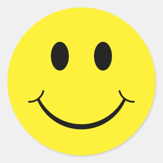 Happy-face-Aufkleber Runder Aufkleber (Vorderseite)