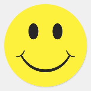 Happy-face-Aufkleber Runder Aufkleber