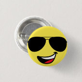 Happy Face Aviator Sonnenbrille Spaß niedlich gelb Button (Vorne & Hinten)