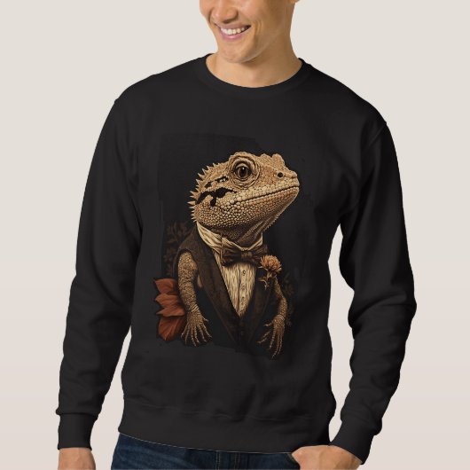 Happy Face Bearded Dragon Sweatshirt (Vorderseite)