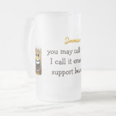 Happy Face Beer Stein Mattglas Bierglas (Vorderseite Links)