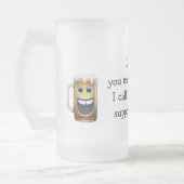 Happy Face Beer Stein Mattglas Bierglas (Links)