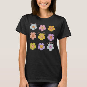 Happy Face Blume Daisy Indie Ästhetik für T-Shirt
