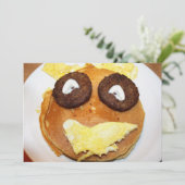 Happy Face Breakfast Einladung (Stehend Vorderseite)