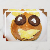 Happy Face Breakfast Einladung (Vorne/Hinten)