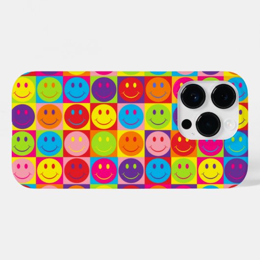 Happy Face Case-Mate iPhone Hülle (Rückseite (Horizontal))