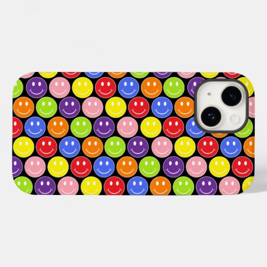 Happy Face Case-Mate iPhone Hülle (Rückseite (Horizontal))