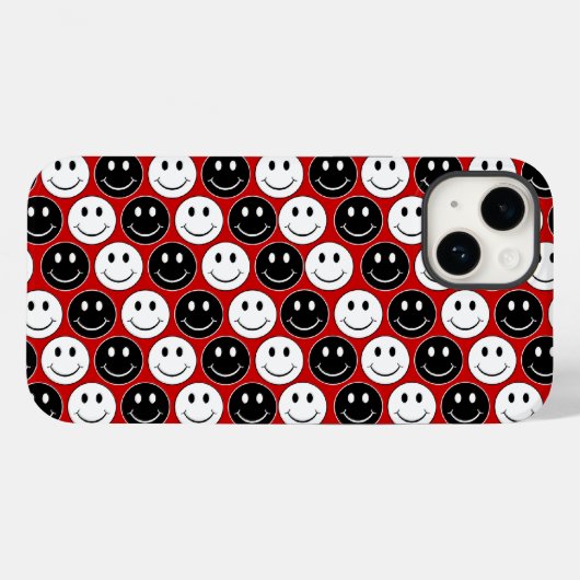 Happy Face Case-Mate iPhone Hülle (Rückseite (Horizontal))
