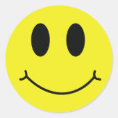 Happy Face Classic Runder Aufkleber (Vorderseite)