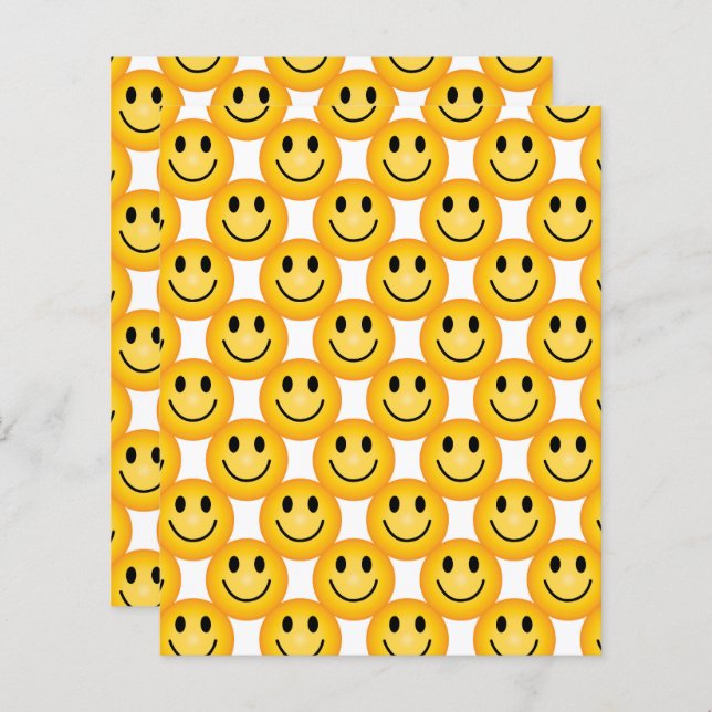 Happy Face Craft Paper, Smiley Happy Faces Emoji (Vorne/Hinten)