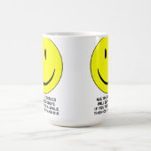 Happy Face Curl Up und Die Funny Mug Kaffeetasse (Mittel)