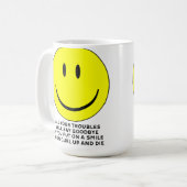 Happy Face Curl Up und Die Funny Mug Kaffeetasse (Vorderseite Links)