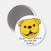 Happy Face Dog Magnet (Vorderseite/Rückseite)