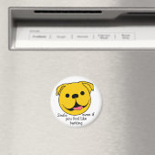 Happy Face Dog Magnet (In Situ (Geschirrspüler))