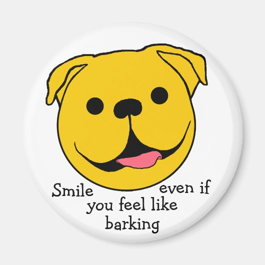 Happy Face Dog Magnet (Vorne)