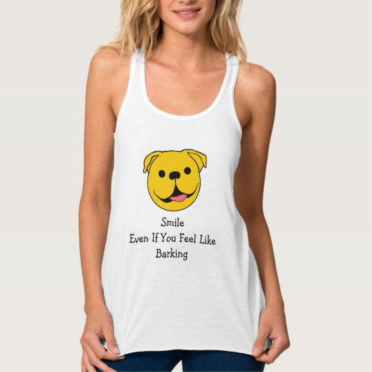 Happy Face Dog Tank Top (Vorderseite)