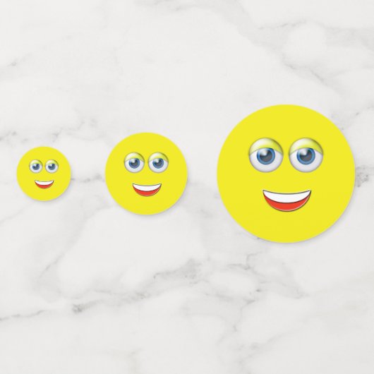 Happy Face Emoji Konfetti (Rückseiten)