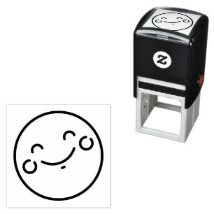 Happy Face Emoticon Selbstfarbige Briefmarke Permastempel