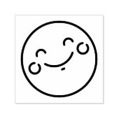 Happy Face Emoticon Selbstfarbige Briefmarke Permastempel (Design)