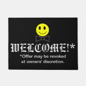 Happy Face Funny Welcome Mat Fußmatte (Vorderseite)