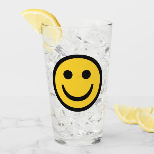 Happy Face Glas (Vorderseite Ice)