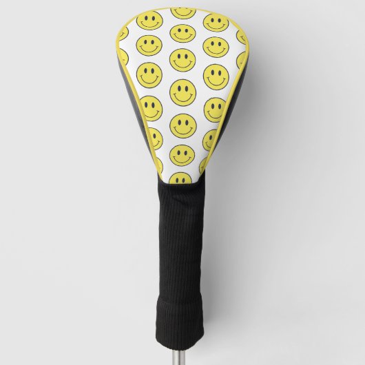 Happy Face Golf Headcover (Vorderseite)