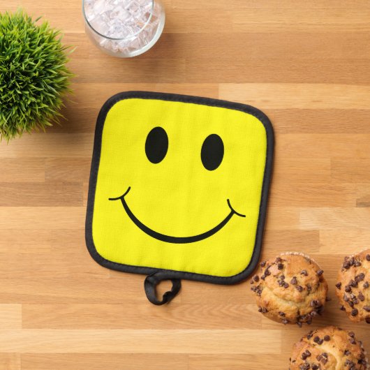 Happy Face Graphic | Gelb Topflappen (Oben Unten)