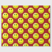 Happy Face Graphic Pattern Geschenkpapier (Flach)