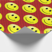 Happy Face Graphic Pattern Geschenkpapier (Ecke)