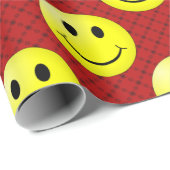 Happy Face Graphic Pattern Geschenkpapier (Rolleneckpunkt)