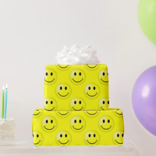 Happy Face Graphic Pattern Geschenkpapier
