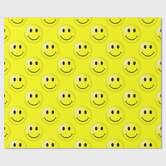 Happy Face Graphic Pattern Geschenkpapier (Flach)