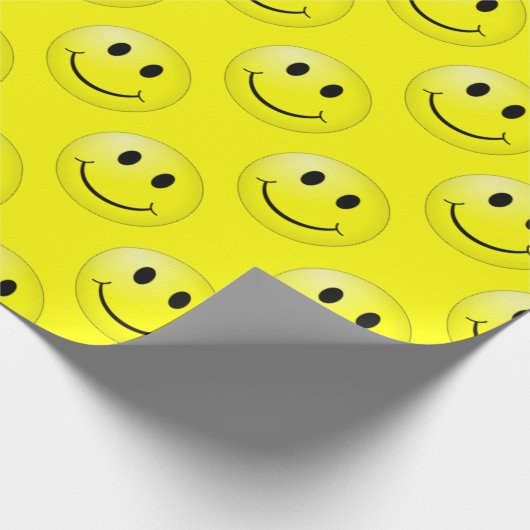 Happy Face Graphic Pattern Geschenkpapier (Ecke)