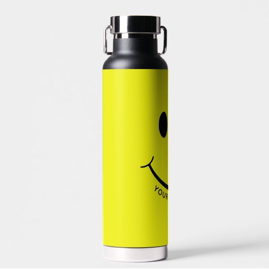 Happy Face Graphics Personalize Gelb Trinkflasche (Vorne)