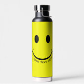 Happy Face Graphics Personalize Gelb Trinkflasche (Links)