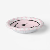 Happy Face Groovy Pink Girl Geburtstag Pappteller (Gewinkelt)