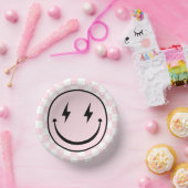 Happy Face Groovy Pink Girl Geburtstag Pappteller (Party)