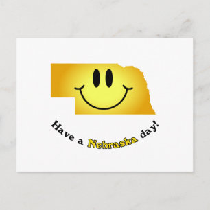 Happy Face - Habe einen Nebraska-Tag! Postkarte