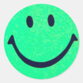 Happy face – Happiness – smiling face Runder Aufkleber (Vorderseite)