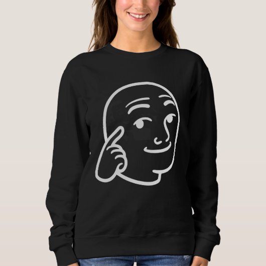 Happy Face Happy Face Einfache Linie Lächeln Grap Sweatshirt (Vorderseite)