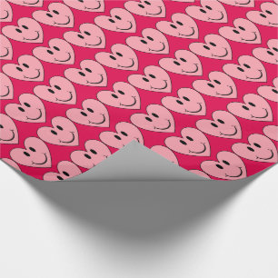 Happy Face Heart Geschenkpapier