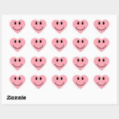 Happy Face Heart Herz-Aufkleber (Blatt)