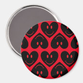 Happy Face Heart Magnet (Vorderseite/Rückseite)