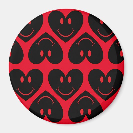 Happy Face Heart Magnet (Vorne)