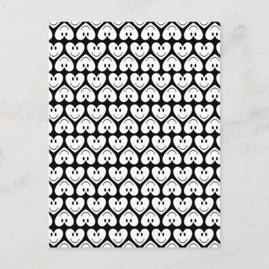 Happy Face Heart Postkarte (Vorderseite)