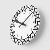 Happy Face Heart Runde Wanduhr (Winkel)