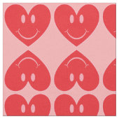 Happy Face Heart Stoff (Nahaufnahme)