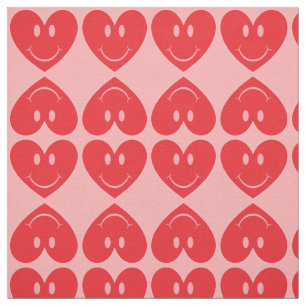 Happy Face Heart Stoff